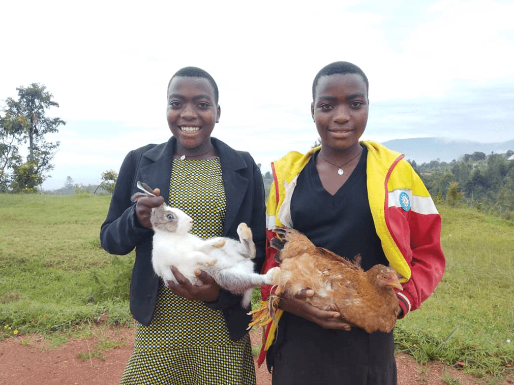 Teenagers from low income families received small animals