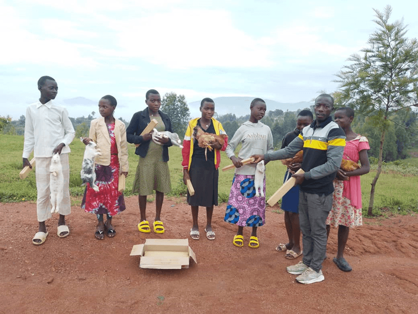Teenagers received bar soap for hygiene